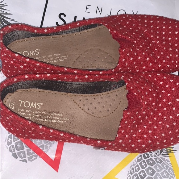 Toms sz. 7.5-red polka dot - Picture 3 of 6